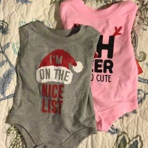 BRAND NEW NB Christmas onesies